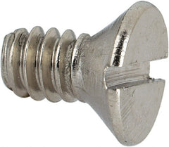 Value Collection - #10-24 UNC, 3/8" OAL Slotted Drive Machine Screw - Flat Head, Grade 316 Stainless Steel, Uncoated, Without Washer - Exact Tooling