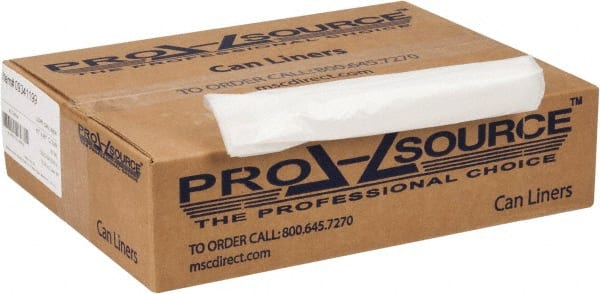 PRO-SOURCE - 0.8 mil Thick, Household/Office Trash Bags - 40" Wide x 46" High, Clear - Exact Tooling