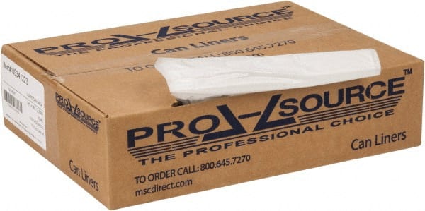 PRO-SOURCE - 0.8 mil Thick, Household/Office Trash Bags - 38" Wide x 58" High, Clear - Exact Tooling