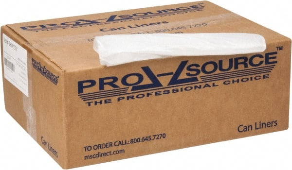 PRO-SOURCE - 1.75 mil Thick, Heavy-Duty Trash Bags - Linear Low-Density Polyethylene (LLDPE), 50" Wide x 60" High, Clear - Exact Tooling