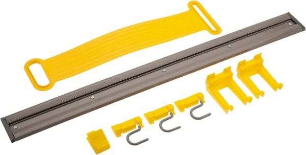 Rubbermaid - 4-1/4" Projection, Plastic Wall Strip Organizer - 34" OAL - Exact Tooling