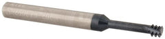 Iscar - 1/4-20 UNC, 0.187" Cutting Diam, 3 Flute, Solid Carbide Helical Flute Thread Mill - Internal/External Thread, 3/4" LOC, 2-1/2" OAL, 1/4" Shank Diam - Exact Tooling