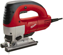 Milwaukee Tool - 6.5 Amp, 3,000 SPM, 1 Inch Stroke Length, Electric Jigsaw - 120V, 12.67 Ft. Cord Length, 45° Cutting Angle - Exact Tooling