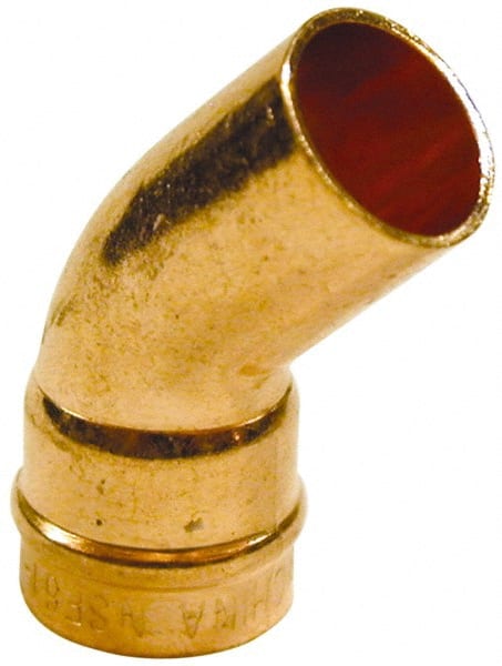 B&K Mueller - 1/2" Copper Pipe 45° Elbow - C x Ftg, Presoldered - Exact Tooling
