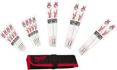 Milwaukee Tool - 14 Piece, 6" to 9" Long x 0.035" Thick, Bi-Metal Reciprocating Saw Blade Set - Straight Profile, 10 to 18 Teeth per Inch, Toothed Edge - Exact Tooling