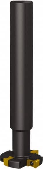 Seco - Shank Connection, 1/2" Cutting Width, 7/8" Depth of Cut, 3" Cutter Diam, 4 Tooth Indexable Slotting Cutter - 1-1/4" Shank Diam, R335.18 Toolholder, LNK.. 08.. Insert, Right Hand Cutting Direction - Exact Tooling