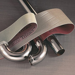 3M - 3" Wide x 132" OAL, A16 Grit, Aluminum Oxide Abrasive Belt - Aluminum Oxide, Coated, Cloth Backing, Dry, Series 217EA - Exact Tooling