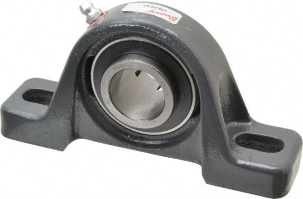 Browning - 1" ID, 5-1/2" OAL x 2-13/16" OAH Pillow Block Air Handling - 1,651 Lb Static Cap, 2,801 Lb Dyn Cap, 4-1/8" Btw Mnt Hole Ctrs, 1-7/16" Base-to-Ctr Ht, Cast Iron - Exact Tooling