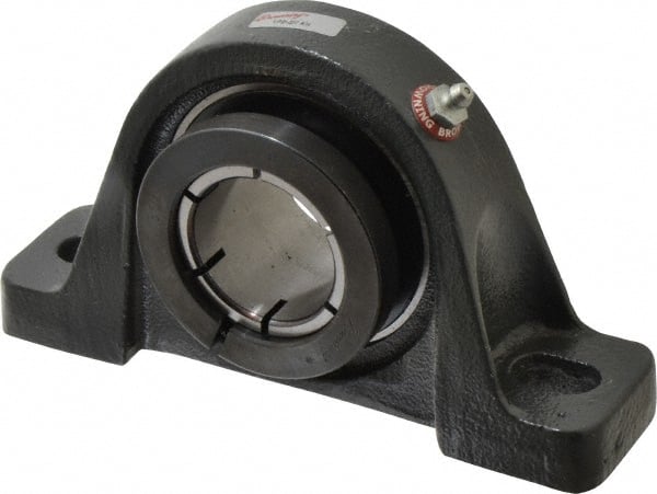 Browning - 1-11/16" ID, 7-3/8" OAL x 4-1/4" OAH Pillow Block Air Handling - 5,139 Lb Static Cap, 7,901 Lb Dyn Cap, 5-21/32" Btw Mnt Hole Ctrs, 2-1/8" Base-to-Ctr Ht, Cast Iron - Exact Tooling