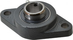 Browning - 1" ID, 4-7/8" OAL x 2-3/4" OAH 2-Bolt Flange Air Handling - 1,651 Lb Static Cap, 2,801 Lb Dyn Cap, 3-57/64" Btw Mnt Hole Ctrs, Cast Iron - Exact Tooling