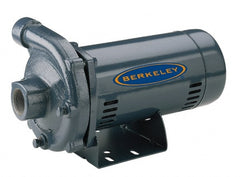 Berkeley - ODP Motor, 115/230 Volt, 1 Phase, 3/4 HP, Cast Iron Straight Pump - 1-1/4 Inch Inlet, 1 Inch Outlet, 100 Max Head psi, Noryl Impeller - Exact Tooling