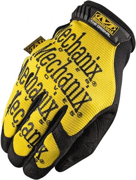 Mechanix Wear - Size XL (11) Synthetic Leather General Protection Work Gloves - For Mechanic's & Lifting, Uncoated, Hook & Loop Cuff, Full Fingered, Yellow, Paired - Exact Tooling