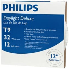 Philips - 32 Watt Fluorescent Tubular 4 Pin Lamp - 6,500°K Color Temp, 1,570 Lumens, T9, 12,000 hr Avg Life - Exact Tooling