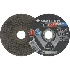 WALTER Surface Technologies - 5" Cutoff Wheel - 3/32" Thick, 7/8" Arbor, Use with Angle Grinders - Exact Tooling