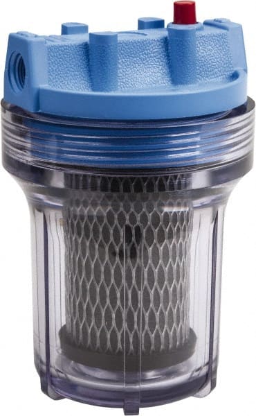 Pentair - 4-5/8 Inch Outside Diameter, 8 Inch Cartridge Length, 5 Micron Rating, Cartridge Filter Assembly - 3/8 Inch Pipe, Reduces Taste, Odor and Sediment - Exact Tooling