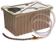 Little Giant Pumps - 5 Gallon Tank Capacity, 1/4" Nozzle Diam, 6' Coolant Line, Polyethylene Tank, Flexible Nozzle, Flood Coolant System - 16-9/16" Tank Length x 10-15/16" Tank Width x 8" Tank Height, Pump not Included - Exact Tooling