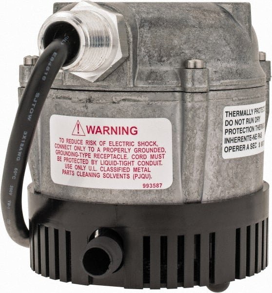 Little Giant Pumps - 115 Amp Rating, 115 Volts, Electric Button Operation, Submersible Pump - Cast Aluminum Housing - Exact Tooling