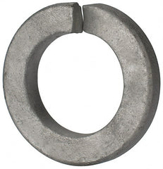 Value Collection - 1", 1.023" ID, 1/4" Thick Split Lock Washer - Grade 2 Spring Steel, Hot Dipped Galvanized Finish, 1.023" Min ID, 1.044" Max ID, 1.667" Max OD - Exact Tooling