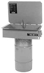 Build-All - Drum Mount Solvent-Based Parts Washer - 14 Gal Max Operating Capacity, Steel Tank, 120 Input Volts - Exact Tooling