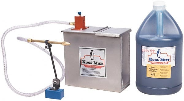Kool Mist - 1 Outlet, 1 Gal Tank Capacity, Stainless Steel Tank Mist Coolant System - 6" Hose Length - Exact Tooling