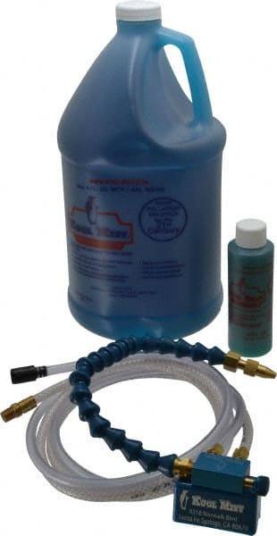 Kool Mist - Tankless Mist Coolant Unit - 4' Coolant Line Length, 12" Hose Length - Exact Tooling