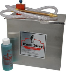 Kool Mist - 1 Outlet, 1 Gal Tank Capacity, Stainless Steel Tank Mist Coolant System - 4' Coolant Line Length, 6" Hose Length, 5/16" Nozzle Diam - Exact Tooling