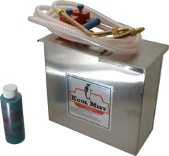 Kool Mist - 2 Outlet, 1 Gal Tank Capacity, Stainless Steel Tank Mist Coolant System - 4' Coolant Line Length, 6" Hose Length, 5/16" Nozzle Diam - Exact Tooling