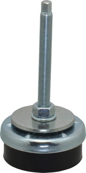 Royal Products - M12-1.25 Bolt Thread, Stud Mount Leveling Pad & Mount - 1,110 Max Lb Capacity, 3-1/8" Base Diam - Exact Tooling