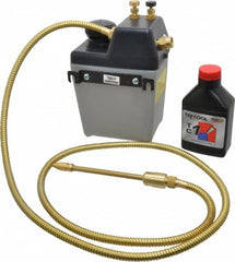 Trico - 1 Outlet, 0.25 Gal Tank Capacity, High Density Polyethylene Tank Mist Coolant System - 5' Coolant Line Length, 6" Hose Length - Exact Tooling