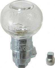 Trico - 1 Outlet, Glass Bowl, 2.5 Ounce Constant-Level Oil Reservoir - 1/4 NPT Outlet, 2-1/2" Diam x 4-1/4" High - Exact Tooling
