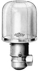 Trico - 1 Outlet, Plastic Bowl, 8 Ounce Constant-Level Oil Reservoir - 1/4 NPT Outlet, 2-5/8" Diam x 6-3/16" High - Exact Tooling