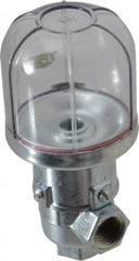 Trico - 1 Outlet, Plastic Bowl, 2 Ounce Constant-Level Oil Reservoir - 1/4 NPT Outlet, 1-15/16" Diam x 4-3/8" High - Exact Tooling