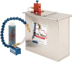 Kool Mist - 1 Outlet, 1 Gal Tank Capacity, Stainless Steel Tank Mist Coolant System - 4' Coolant Line Length, 12" Hose Length, 5/16" Nozzle Diam - Exact Tooling