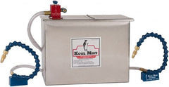 Kool Mist - 3 Outlet, 3 Gal Tank Capacity, Stainless Steel Tank Mist Coolant System - 4' Coolant Line Length, 12" Hose Length, 5/16" Nozzle Diam - Exact Tooling