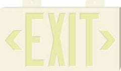 NMC - Exit, Plastic Exit Sign - 15-1/4" Wide x 8-1/4" High, Glow-in-the-Dark - Exact Tooling