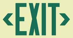NMC - Exit, Plastic Exit Sign - 13" Wide x 7-1/2" High, Glow-in-the-Dark - Exact Tooling