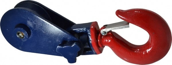 Value Collection - 8, 800 Lbs. Load Limit, Side Release Snatch Block - Single Sheave, 4-1/2 Inch Outside Diameter, Wire Rope, 3/8 Inch Diameter, Steel - Exact Tooling