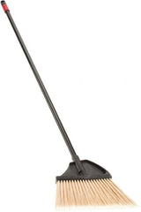 O-Cedar - 11" Wide, Yellow Polypropylene Bristles, Metal Handle, Angled Broom - Flagged, Water Resistant - Exact Tooling