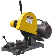 Kalamazoo - 10" Blade Diam, 5/8" Arbor Hole, Straight Chop & Cutoff Saw - 3 Phase, 3,450 RPM, 3 hp, 220/440 Volts, 1-1/2" in Solids at 90°, 2-1/2" in Pipe at 90° - Exact Tooling