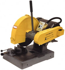 Kalamazoo - 14" Blade Diam, 1" Arbor Hole, Straight Chop & Cutoff Saw - 3 Phase, 4,400 RPM, 5 hp, 220/440 Volts, 2-1/2" in Solids at 90°, 3" in Pipe at 90° - Exact Tooling
