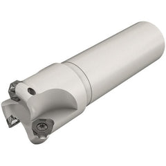 Iscar - 1-1/2" Cut Diam, 0.24" Max Depth of Cut, 1-1/4" Shank Diam, 8" OAL, Indexable Square Shoulder End Mill - Cylindrical Shank, Series ChamMill - Exact Tooling