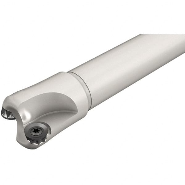 Iscar - 40mm Cut Diam, 6mm Max Depth of Cut, 32mm Shank Diam, 200mm OAL, Indexable Square Shoulder End Mill - Cylindrical Shank, Series ChamMill - Exact Tooling