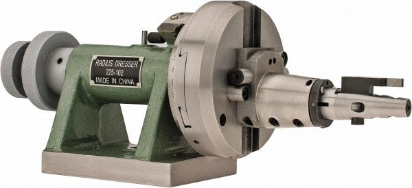 Value Collection - 12" Max Wheel Diam, Radius & Angle Wheel Dresser - 3.4" Center Height, 2" Tangential Travel, 0 to 1-5/8" Convex Radius, 5/8 to 1-5/8" Concave Radius - Exact Tooling