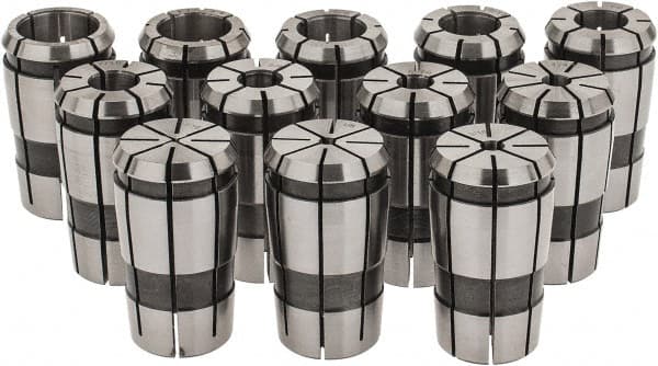 Parlec - 12 Piece, 1/16" to 3/4" Capacity, Single Angle Collet Set - Series TG/PG 75 - Exact Tooling