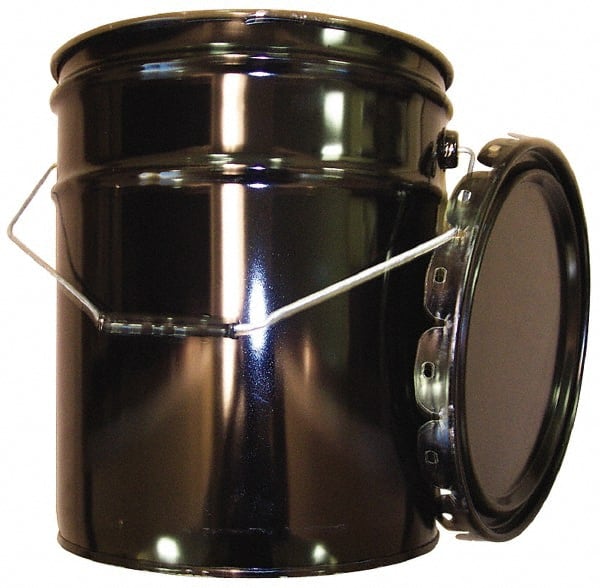 Made in USA - 5 Gallon Capacity, Crimped Lid, Drum Pail - Steel, UN 1H2/X70.8/S/01/USA/+AA1175 Listing - Exact Tooling
