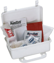 Medique - 10 Piece, 1 Person, Body Fluid Clean-Up First Aid Kit - 3-1/2" Wide x 2" Deep x 5" High, Plastic Case - Exact Tooling