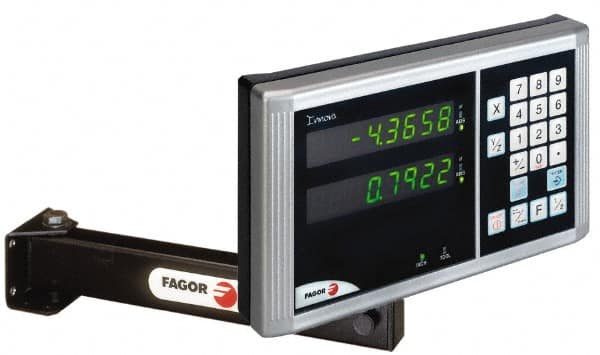 Fagor - 2 Axis, 8" X-Axis Travel, 52" Z-Axis Travel, Turning DRO System - 0.0002", 0.0005", 0.001" Resolution, 5µm Accuracy, LED Display - Exact Tooling