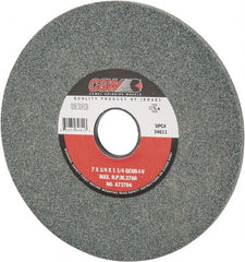 Camel Grinding Wheels - 7" Diam x 1-1/4" Hole x 1/4" Thick, I Hardness, 60 Grit Surface Grinding Wheel - Silicon Carbide, Type 1, Medium Grade, 3,760 Max RPM, Vitrified Bond, No Recess - Exact Tooling