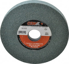 Camel Grinding Wheels - 7" Diam x 1-1/4" Hole x 3/4" Thick, I Hardness, 60 Grit Surface Grinding Wheel - Silicon Carbide, Type 5, Medium Grade, 3,760 Max RPM, Vitrified Bond, One-Side Recess - Exact Tooling