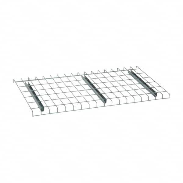 Nashville Wire - 46" Wide, 1-1/2" High, Open Shelving Welded Wire Decking - Steel, 24" Deep, Use with Pallet Racks - Exact Tooling